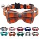 thumbnail image 1 of Breakaway Cat Collar with Bow Tie and Bell, Cute Plaid Patterns, 1 or 2 Pack Kitty Safety Collars, 1 of 5