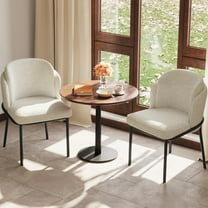 Guyii Dining Chair Set of 2, Modern Upholstered Dining Chairs with Metal Legs for Kitchen, Dining Room, or Living Room, Beige