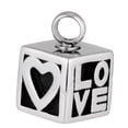 thumbnail image 4 of MERIGLARE Love Heart Pattern Cube Cremation Ashes Holder Urn Memorial Keepsake Pendant, 4 of 8