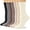 B-light color, variant on Womens Crew Cotton Knit Socks Casual Breathable Ladies Socks 7 Pairs, Size 7-9