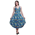 thumbnail image 1 of Bimba Robe Midi à Cordon Imprimée Florale pour Femmes, Bretelles Spaghetti, Tenue de Plage-TTG, 1 of 1