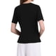 thumbnail image 3 of INSPIRAR CHIC Blusa elegante y brillante para mujeres con decoración de brillantes para cócteles y fiestas L Negro, 3 of 5