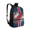thumbnail image 2 of Uourmeti British Rose Union Adjustable Comfort Straps Backpack for School Outdoor, Smooth Zipper Large Capacity School Backpack Lightweight Student Bookbag, 2 of 6