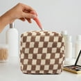 thumbnail image 5 of YiJuHui 1pcs Knit Coin Purse Checkerboard Makeup Bag Large Capacity Portable Cosmetic Organizer Storage Pouch for Women Travel Handbag Essentials, 5 of 7