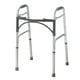 thumbnail image 1 of Andador plegable Drive Medical Deluxe de 2 botones, ligero, para adultos mayores y niños, capacidad de peso de 159 kg, color plateado, 1 of 5