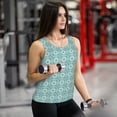 thumbnail image 5 of Fotbe Blue Print Womens Loose Fit Casual Flowy Slim-Fit Tank Tops Athletic Round Neck Trendy Sleeveless Summer Tops for Gym and Yoga-Large, 5 of 7