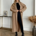 thumbnail image 2 of Trench Coat Fall Jackets for Women Elegant Long Cardigan Sweater Coat For Fashionable And Autumn And Winter Outerwear Stylish Open Front Knit Jacket Ideal For Casual And Formal Occasions, 2 of 4