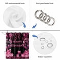 thumbnail image 4 of Happy Birthday Pink Shower Curtain, Waterproof Shower Curtains for Bathroom, Gifts Balloons Goblet Glitter Ribbons Black Washable Fabric Bathtub Curtain Set Bath Decor with 12 Hooks Long 72"x84", 4 of 8
