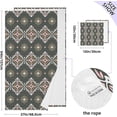 thumbnail image 3 of Dark Brown Folk Talavera Towels Highly Absorbent Cotton Towels 2 Pack, Premium Spa & Hotel Quality Quick Dry Towel Set,54" x 27", 3 of 7