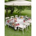 thumbnail image 3 of Outdoor Tablecloth with Umbrella Hole and Zipper, Grey Snowman Christmas Rectangle Table Cloth 60x120 Inch Waterproof Tablecloth, Xmas Tree Ball Snowflake Winter Elk Picnic Table Cover for Patio, 3 of 7