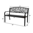 thumbnail image 3 of Welcome Backrest Bench for Outdoor Patio Garden Seat, 3 of 3
