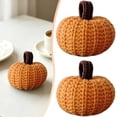 thumbnail image 3 of Mini Knit Pumpkins Set of 6 Fall Decor Autumn Bowl Fillers Pastoral Farmhouse Tier Tray Decor Decorative Pumpkins for Friend, Halloween and Thanksgiving Decoration, 3 of 5