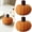 Orange, variant on CSSJKYJ 2PCS Faux Fall Harvest Crochet Pumpkins - Small Knit Rustic Farmhouse Foam Decor for Thanksgiving Halloween Autumn Mantel Table (Brown,6cm)