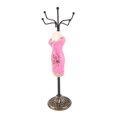 thumbnail image 3 of Metal Jewelry Display Necklace Showing Rack Earring Hanging Holder Bracelet Shelf（Rose Red）, 3 of 8