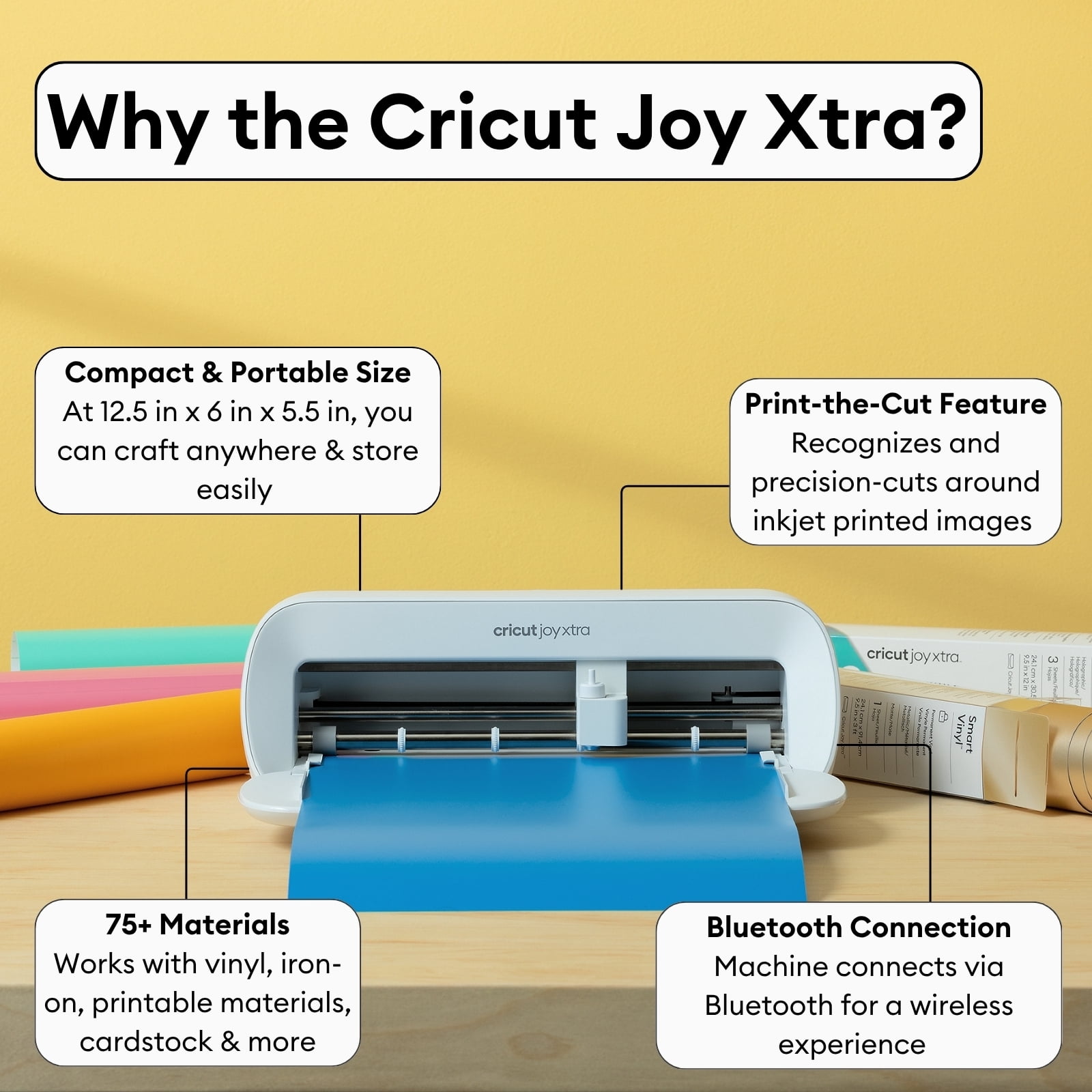 Cricut Joy Xtra Sticker and Vinyl Starter Bundle Set