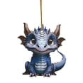 thumbnail image 1 of 2D Adorable Flying Dragon Baby Christmas Ornament - Acrylic Material, Unique Design, and Festive Decor, 1 of 5