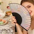 thumbnail image 6 of JZCHUNTOY Chinese Style Retro Bamboo Fan, Foldable Butterfly Flower Pattern Folding Fan, Handheld Lightweight Smooth Bamboo Rib Fan, Decorative Hand Fan for Photography Prop Summer Cooling Party Use, 6 of 6