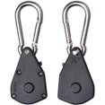 thumbnail image 2 of IGUOHAO 4pcs Heavy Duty Adjustable Rope Clip Hanger Reinforced Metal Internal Gears Ratchets for Growing Light Fixtures, 2 of 7
