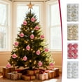 thumbnail image 1 of Juego de Colgantes Navideños de Calabaza con Purpurina Pintados a Mano para Árbol de Navidad | 6 Adornos Nevados de 6 Cm | Fáciles de Colgar y Versátiles, 1 of 6