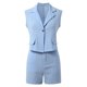 thumbnail image 4 of Conjunto de falda y chaqueta para mujer con cuello en V y bolsillos: elegante para primavera-verano, informal/trabajo, lavable a mano/a máquina (S-XXL), 4 of 8