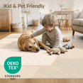 thumbnail image 4 of ODIKA 4'x6' Beige Plaster Geometric Modern Artistry Washable Area Rug Abstract Shapes with Contemporary Flair Pet Friendly, Non-Shedding for Bedroom, Reading Nook, 4 of 7