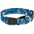 thumbnail image 1 of Buckle-Down MGC-W30875-L Hibiscus Collage White Blues Martingale Dog Collar, 1 of 1