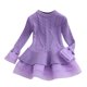 thumbnail image 1 of Odeerbi Vestido de Niña Suéter Otoño Invierno Algodón Vestido de Punto Color Sólido Manga Larga Vestido de Punto Malla Vestido de Tul, 1 of 3