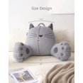thumbnail image 2 of Reading Pillow Backrest Pillow with Shded Memory Foam for Adult & Children Designed for Bed and Couch Sitting Up Includes Arms Pockets and Washable Cover Off, 2 of 7