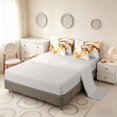thumbnail image 4 of Manfei Abstract Artwork Full Size Bedding Sets, Gradient Full Size Bed in a Bag, Orange, Gray Reversible 7-Piece, 4 of 6