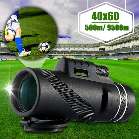 40X60 HD Portable Monocular Dual Focus Telescope Day Green Film Waterproof For Hiking Camping Hunting