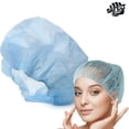 thumbnail image 1 of Safe-T Wear -21" Non-Pleated Blue Bouffant Caps - 100 pieces/Box, 1 of 2
