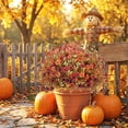 thumbnail image 6 of AcerichFad Fall Flowers Outdoors, 24 Bundles Artificial Autumn Fake Silk Flowers Faux Plants with Butterflies for Outside Indoor Yard Garden Porch Patio Home Decor, Red Orange, 6 of 10