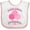 White and Pink, variant on Inktastic Pickleball Princess Cute Girls Baby Bib