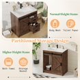 thumbnail image 5 of VanAcc 31" Farmhouse Sliding Barn Door Bathroom Vanity with Sink Combo, Bathroom Cabinet with Drawers & Metal Handles, Freestanding,Reclaimed Barnwood, 5 of 10