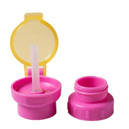 Twist Top Sippy Cups SHOPFIVE Portable Spill Proof Juice Soda Water Bottle Twist Cover Cap With straw Safe Drink Straw Sippy Cap Feeding for Kids ()