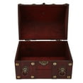 thumbnail image 2 of Caja de almacenamiento vintage de madera, decoración antigua, caja de almacenamiento de cofre del tesoro elegante retro con cerradura de combinación, 2 of 12