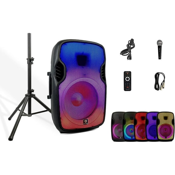 PRORECK Titan 15A LED Powered Bluetooth Portable Speaker