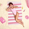 thumbnail image 5 of REGALWOVEN Cotton Beach Towels, Sand Free Quick Dry and Absorbent Swim Towel for Travel, Pool, Yoga, Sports Pink 40" x 72", 5 of 7