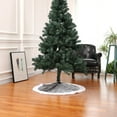thumbnail image 5 of Limei 36" Fur Christmas Tree Skirt with Snowflake Double Layers Soft Tree Skirt Xmas Holiday Party Decoration - Grey, 5 of 6