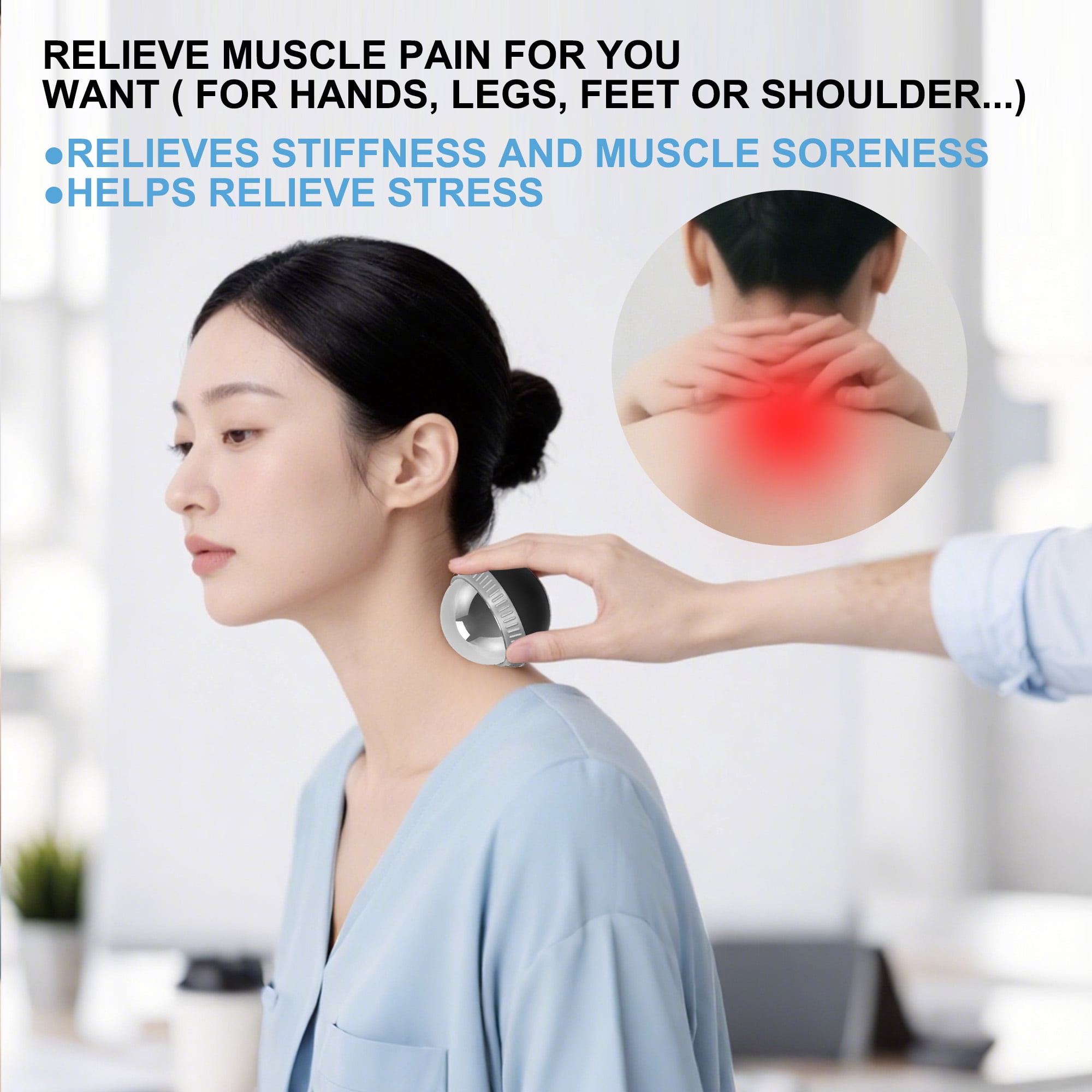 Athletic Works Hot Cold Handheld Massage Roller Ball