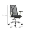 thumbnail image 4 of Hasso Office Chair Black Office Chair, Modern Style, Breathable mesh fabric, Steel, Indoor Office, 4 of 11
