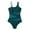 Mint Green, variant on WREESH Womens One Piece Swimsuit Solid Color Swim Suits with Chest Pad Without Underwire Patchwork Strap Shoulder Splicing Yarn Mesh Bikini Swimsuit Sleeveless Bathing Suits Black