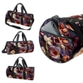 thumbnail image 3 of Fragmented Flowers Large Capacity Sports Bag with Interior Zipper Pocket, Nice for Yoga, Swim, Duffle, and Soccer - 17.7 Inches Size, 3 of 6