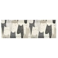 thumbnail image 6 of Yayeee Kitchen Valance Rod Pocket 54" x 18" Living Room Window Curtain, White Cute Cats, 6 of 6