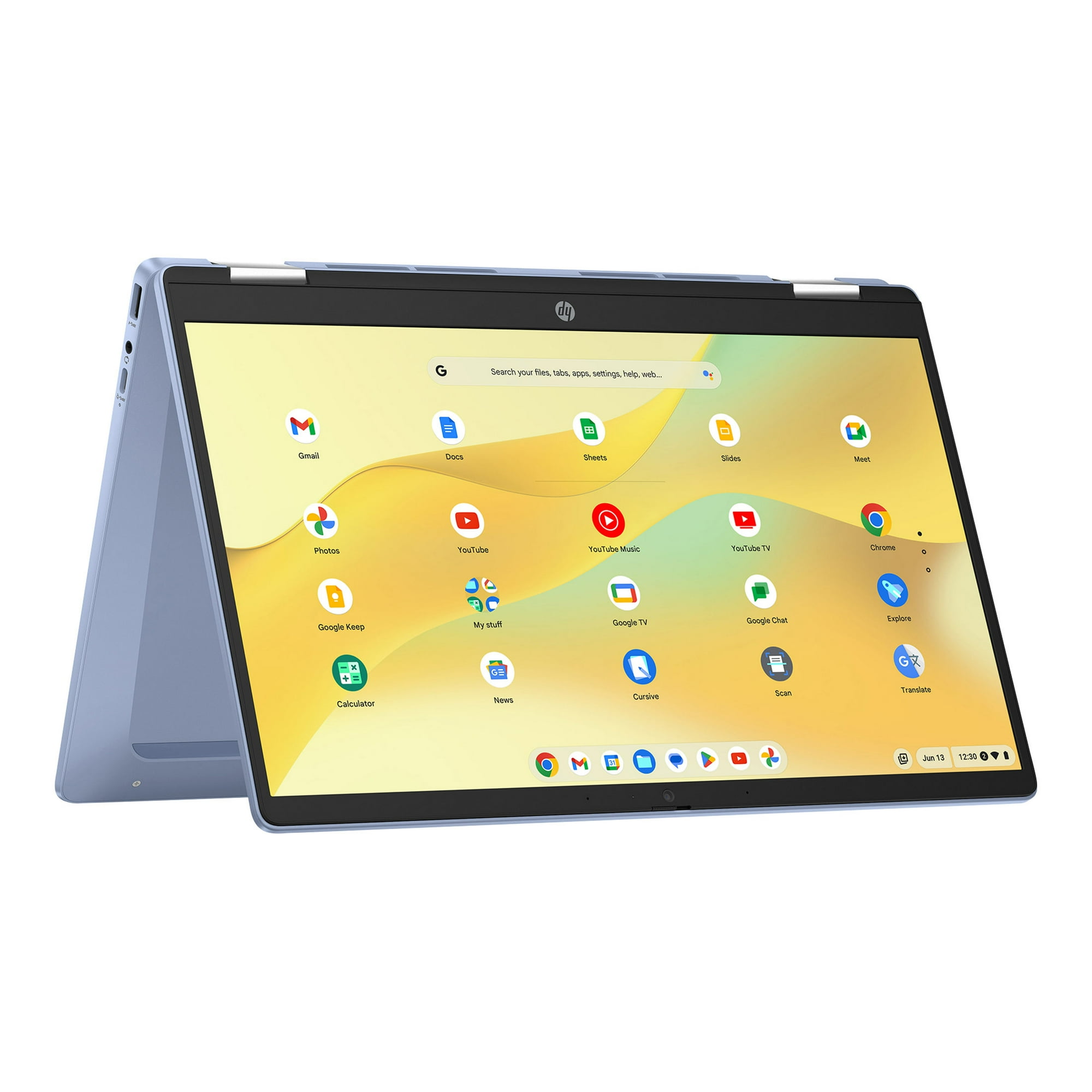 HP Chromebook x360 14 inch FHD IPS Touch 2-in-1 Laptop Intel Processor N100 4GB RAM 64GB eMMC - Sky Blue