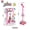 5352A pink microphone, variant on Kids Microphone Toy, Cool Microphone with 5 Lights for Boys and Girls, Song Playing Educational Toy