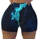 thumbnail image 2 of Fotbe Blue Marble And Gold Shorts Sin Costuras – Shorts Deportivos de Cintura Alta para Mujer, Elásticos para Gimnasio, Yoga, Running o Ciclismo-XX-Large, 2 of 8