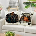 thumbnail image 3 of Vorkoi Halloween Pillow Covers 18x18inch, Halloween Decorations for Home Indoor Outdoor Decorative Pillow Cover for Couch Sofa Cushion, Ghost Halloween Decor, 3 of 4