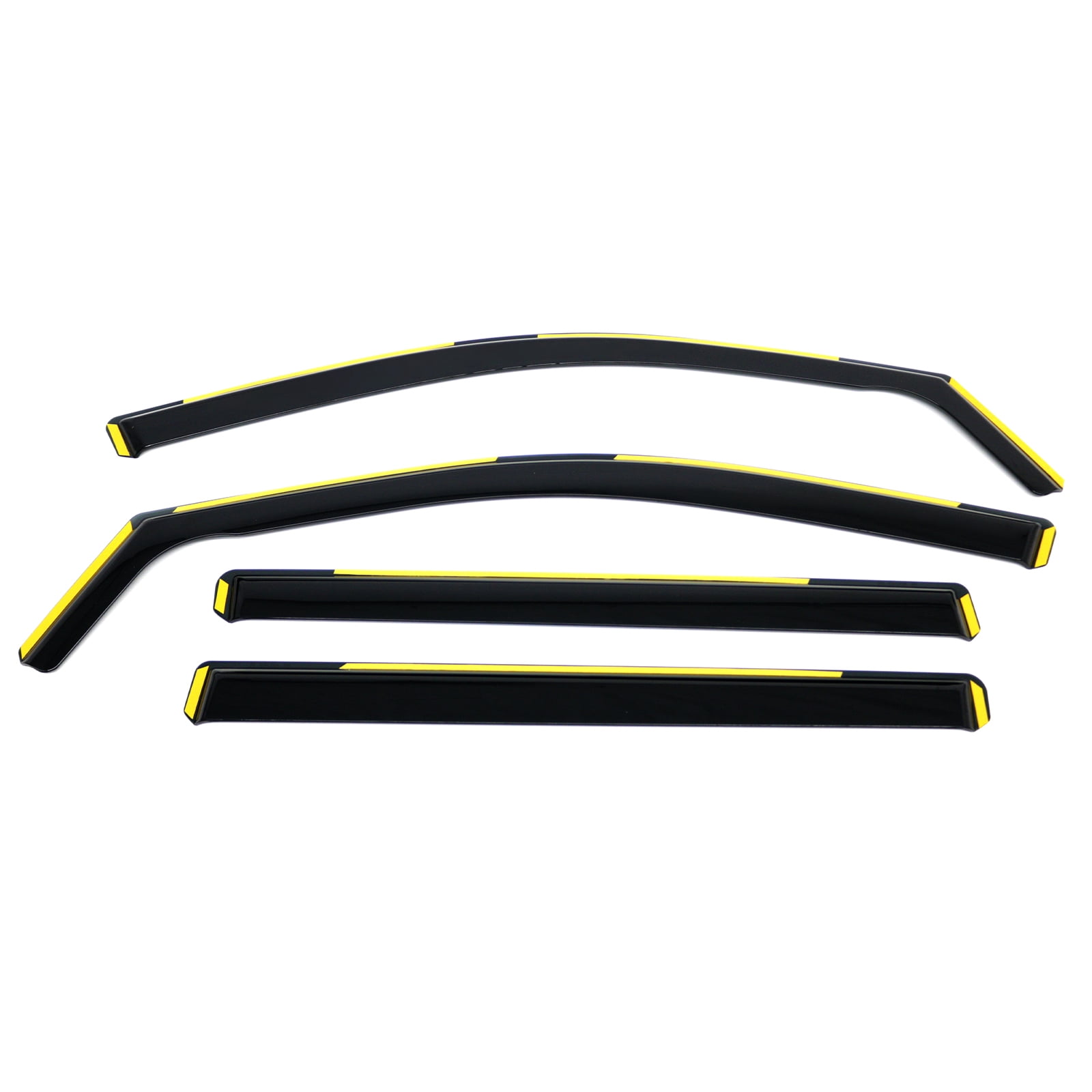 Ikon Motorsports In-Channel Window Visors Sun Shades Vent Rain Guards Side Deflectors for 2014-2019 Toyota Highlander Black PC Polycarbonate 4PCS