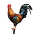 thumbnail image 2 of Inserto decorativo de jardín, estacas de animales de gallina, estatua de gallina de jardín de metal vívido, estaca de jardín de pollo para de, 2 of 9